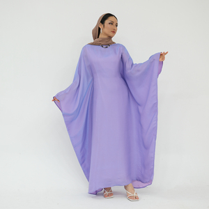 Loriya Abaya 2025 Oriente Medio musulmán suelto elegante Ramadán Kaftan Abaya con cinturón interior Color sólido de talla grande ropa islámica - Product Image 5