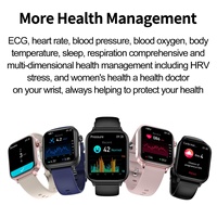 Reloj Inteligente de Salud con ECG, Cuadrado, Magnético, Resistente al Agua IP68, Monitoreo de Oxígeno en Sangre, Frecuencia Cardíaca, Presión Arterial, Pantalla IPS, Juegos