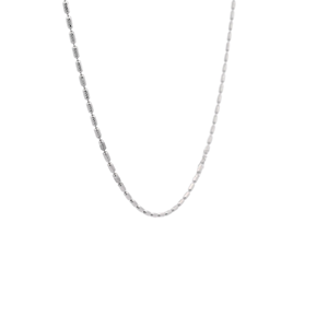 Minimalist Adjustable Textured Cylindrical White Pt950 Fine Beaded <b>Chain</b> Necklace Unisex Platinum Jewelry Gift 4.9g Everyday - Product Image 3