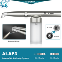 Pistolet de sablage dentaire AI-AP3, oxyde d'aluminium, polisseur à air abrasif avec raccord K/N et système de pulvérisation d'eau externe