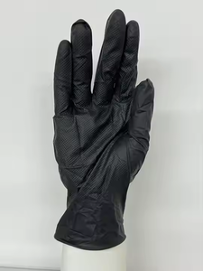 Gants en Nitrile Personnalisés Noirs et Oranges de 8 mil, Épais, Ultra-Résistants, sans <span class=keywords><strong>Latex</strong></span>, Texture Diamant pour Mécanique, Réparation Automobile et Usage Industriel - Product Image 5