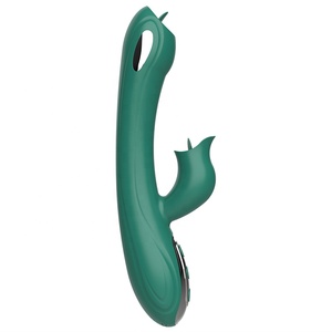 बैंगनी 1 में 2 जी स्पॉट Dildo खरगोश थरथानेवाला सिलिकॉन सेक्स खिलौने महिला जीभ चाट की छड़ी भगशेफ योनि मालिश वयस्क सेक्स की दुकान - Product Image 2