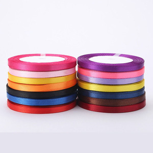 Cinta de Satén de una Cara Tejida Ecológica de 1/4 Pulgada y 25 Yardas con Núcleo de Espuma, 196 Colores, para Envoltura de Regalos, Mercancía Lista para Envío - Product Image 1