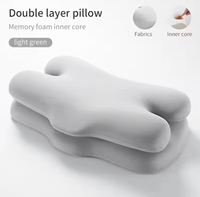 Oreiller cervical orthopédique en mousse à mémoire de forme, soutien du cou pour les dormeurs latéraux, soulagement de la douleur et oreiller de sommeil portable