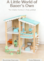 Casa de Muñecas de Madera Personalizada y Colorida, Juego de Roles, Sala de Estar, Juguetes Educativos para Niños, Modelo Zongheng 053, Dibujos Animados