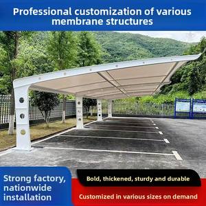 Structure de carport à <span class=keywords><strong>membrane</strong></span>, nouveau type de borne de recharge <span class=keywords><strong>photovoltaïque</strong></span> auto-alimentée par batterie, pare-soleil, imperméable, résistant à la chaleur pour l'extérieur - Product Image 4