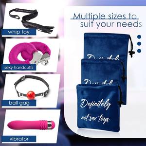 Pochette de rangement pour jouets sexuels de luxe, en velours, discrète, anti-poussière, pour vibrateur en silicone - Product Image 3