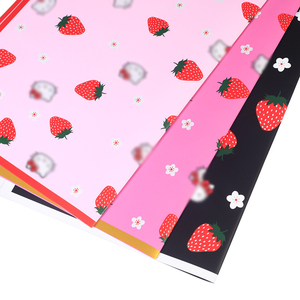 2025 ultima fragola KT gatto floreale carta da imballaggio impermeabile coreano comprato carta da regalo di lusso fiorista materiali da imballaggio - Product Image 2