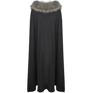 Cape Médiévale Celtique Viking à Col Épais, Manteau Vintage Style Ranger Gothique avec Col en Fourrure, Costume de Cosplay Halloween pour Homme et <span class=keywords><strong>Femme</strong></span> - Product Image 3