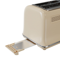 Grille-pain électrique numérique double tension 2 fentes avec fonction de sortie automatique et minuterie 750W, boîtier en PP, garantie 1 an pour usage domestique et hôtelier