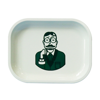 Plateau à rouler en métal personnalisé 18x14cm, petit plateau à rouler pour tabac, accessoire pour fumeurs