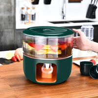 Bouilloire de cuisine rotative transparente en plastique de style japonais seau à glace d'été de grande capacité Design moderne eau froide