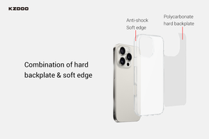 Kzdoo người giám hộ cho iPhone 16 Pro Max New TPU + PC pha lê rõ ràng điện thoại trường hợp IP16 cộng với 15 14 13 12 11 sốc-proof điện thoại trường hợp - Product Image 6