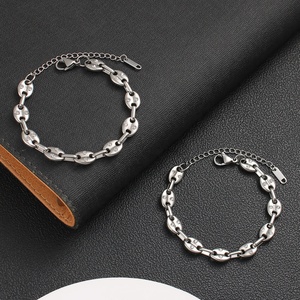 Vente en gros <span class=keywords><strong>de</strong></span> bijoux <span class=keywords><strong>de</strong></span> mode personnalisés, <span class=keywords><strong>bracelet</strong></span> en acier inoxydable avec grains <span class=keywords><strong>de</strong></span> <span class=keywords><strong>café</strong></span>, zircon et <span class=keywords><strong>diamant</strong></span>, <span class=keywords><strong>bracelet</strong></span> à chaîne pour nez <span class=keywords><strong>de</strong></span> cochon pour femme - Product Image 3
