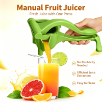 Presse-agrumes manuel portable multi-couleurs pour fruits et légumes, extracteur de jus à grande pression en plastique