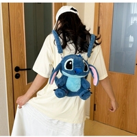 Sac à dos en peluche Stitch bleu de dessin animé, vente en gros, avec rembourrage en coton PP, pour enfants unisexes de 2 à 14 ans, cadeau