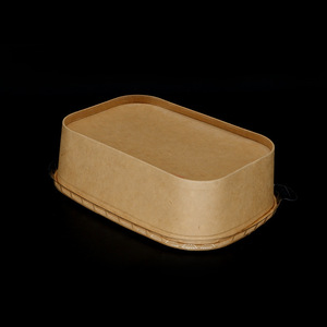 Bol à salade rectangulaire jetable en papier kraft, compostable, anti-fuite, pour salade de fruits, <span class=keywords><strong>Poke</strong></span> <span class=keywords><strong>Bowl</strong></span> - Product Image 2