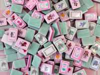 Set Mahjong Amerika Premium Grandmillennial 160 Ubin Motif Stroberi, Teh, Bunga, Joker, Hijau Mint