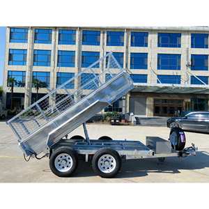 <span class=keywords><strong>Camion</strong></span> à <span class=keywords><strong>benne</strong></span> basculante hydraulique à double essieu arrière 8x5, galvanisé, équipé de feux LED et d'une cage en treillis métallique, vente directe d'usine - Product Image 3