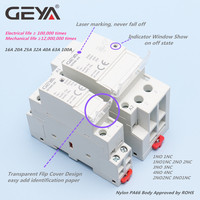 GEYA 2P 2NC 16A דין רכבת מודולרי מגעון AC בית מגעון 220V