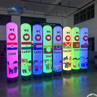 Colonnes gonflables extérieures accrocheuses pour l'image de marque Support de lumières publicitaires Tube à LED Piliers de danseur gonflables personnalisés scellés à l'air