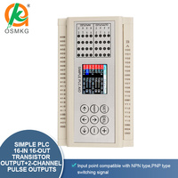 Transistor lógico programable Oshangming PLC 16 entradas 16 salidas con 2 pulsos para automatización industrial