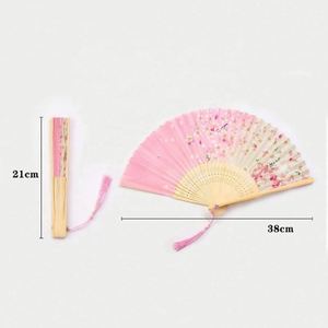 Abanico Plegable de Bambú, Estilo Retro Chino Japonés, Abanico de Seda para Danza, Elegante Decoración para el Hogar - Product Image 2