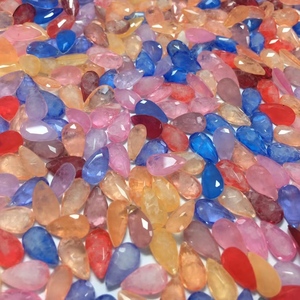 Neon biru turmalin grosir raiba Tourmaline batu longgar sintetis Tourmaline Gun kuarsa panas perhiasan membuat 3-15 hari
