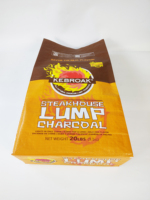 Sac d'emballage pour charbon de bois en briquettes de bois dur, à fond carré, en PP tissé laminé BOPP, thermoscellable, avec logo personnalisé, fourni par l'usine
