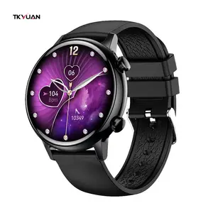 TKYUAN 1.1inch Smart Watch for Women Men BT Call Heart Rate Sleep Monitor Waterproof NFC Music Control HK39 Smartwatch