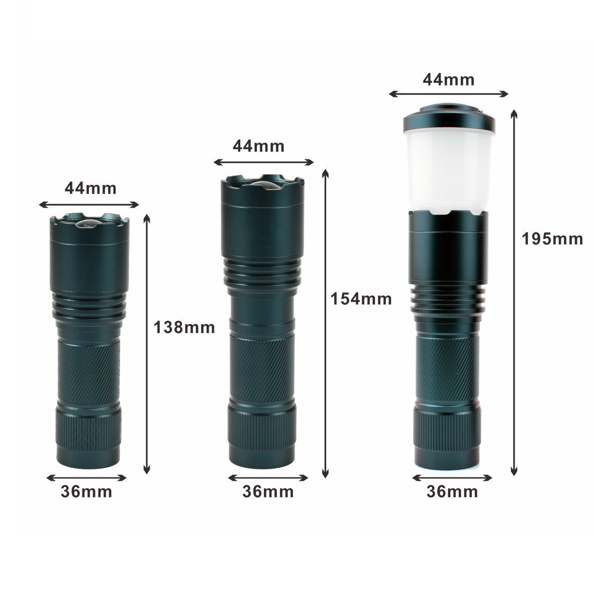 F868 Deep Blue Battery Model, 44*138mm Lampshade