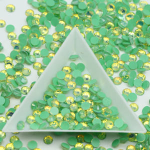 Diamantes de imitación de cristal Serive de ópalo luminoso, Parte posterior plana, piedra no Hotfix para decoración de uñas - Product Image 6