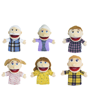 Jouets en peluche à main pour la famille de dessins animés Éducation de la maternelle Poupées ambulantes Jeux de rôle Éducation précoce <span class=keywords><strong>et</strong></span> intelligence - Product Image 2