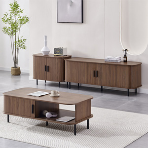 Mueble de TV Moderno con Almacenamiento, Diseño Minimalista para Sala de Estar <span class=keywords><strong>Pequeña</strong></span>, <span class=keywords><strong>Mesa</strong></span> Consola - Product Image 1