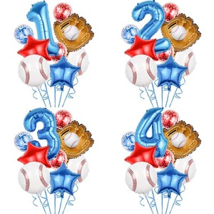 Baseball Themed Aluminum Foil <b>Balloon</b> Set Digital Pentagram Glitter Ball Children's Birthday Party <b>Decoration</b> - Product Image 4