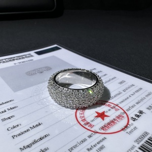 Bague éternelle en argent sterling 925 sertie de diamants de laboratoire pour homme, style hip-hop - Product Image 3