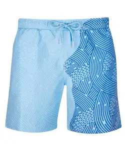 Dropshipping Mens yetişkinler baba ve oğul Polyester hızlı kuru artı boyutu renk değiştirme Beachwear mayo yüzmek sörf tahtası şort