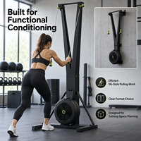 Appareil de ski ergométrique commercial, simulateur de ski debout, équipement de fitness cardio, structure en acier pour l'entraînement fonctionnel en salle de sport HYROX