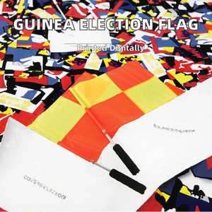 Bandera de Elecciones de Guinea 14x21 de Poliéster con Impresión Digital, Bandera Pequeña para Publicidad Exterior, Marca ZF Global Export - Product Image 2