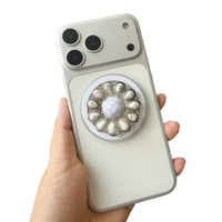 Support de téléphone magnétique blanc turquoise pour bureau, fixation adhésive, support de téléphone portable flexible en métal pour coque, portable