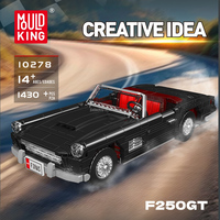 MOULD KING 10278, Bloques de Construcción de Auto Deportivo Americano Clásico, Modelo MOC, Juego de Ladrillos para Armar, Vehículo Retro, Juguete para Adultos, Regalo