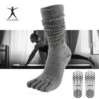 Chaussettes de yoga antidérapantes à cinq orteils pour femmes Pilates Floor Pile