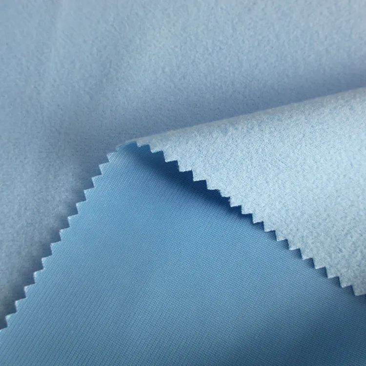 Polyester Tricot Warp Dệt Kim Vải Fleece Vải Yard, Fleece Lót Vải Cho Hàng May Mặc