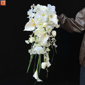 <span class=keywords><strong>Bouquet</strong></span> de <span class=keywords><strong>Mariage</strong></span> ZIKE en Cascade de Fleurs, Style Goutte d'Eau, pour Mariée, Photographie de <span class=keywords><strong>Mariage</strong></span>, Décoration Intérieure - Product Image 5