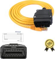 Enet OBD2 OBDii RJ45 Cable Ethernet a OBD F-Series G-Series Bimmercode Bootmod3 Ista Enet Cable
