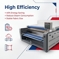 Machine automatique de prérétrécissement à la vapeur pour tissus tricotés, vente directe usine, moteur pour finition textile
