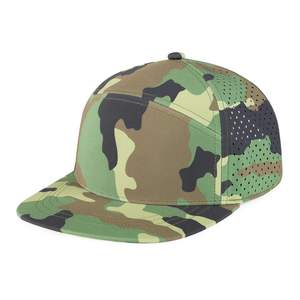 Gorra Trucker de 7 Paneles Personalizada OEM con Camuflaje, Transpirable e Impermeable para Exteriores, Visera Plana, Cierre a Presión, Duradera, 100% Poliéster - Product Image 2