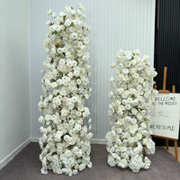 Nouvelle conception d'arche de fleurs artificielles pour décoration d'événements de mariage, cadre de fleurs de mariage, arche de toile de fond, décoration en panneau KT, arrangement floral