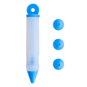 Pistolet à douille en silicone pour la décoration de gâteaux et biscuits, outil de pâtisserie DIY, style moderne et minimaliste - Product Image 3