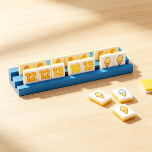 Juego <span class=keywords><strong>de</strong></span> Mahjong <span class=keywords><strong>de</strong></span> Acrílico Tallado con Detalles Dorados y Números Secuenciales, Cubo <span class=keywords><strong>de</strong></span> Rummy, Regalo Entretenido - Product Image 5